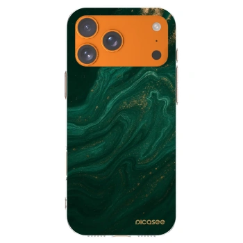 Picasee silikonowe przeźroczyste etui na Apple iPhone 17 Pro Max - Green