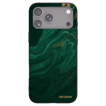 Picasee silikonowe czarne etui na Apple iPhone 17 Pro Max - Green