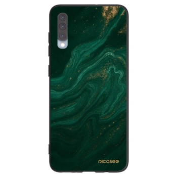 Picasee silikonowe czarne etui na Samsung Galaxy A70 A705F - Green