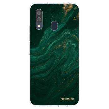 Picasee silikonowe przeźroczyste etui na Samsung Galaxy A40 A405F - Green