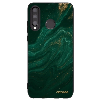 Picasee silikonowe czarne etui na Huawei P30 Lite - Green