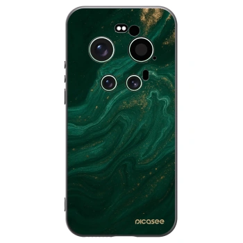 Picasee silikonowe czarne etui na Xiaomi 17 Ultra - Green