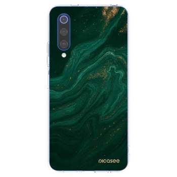 Picasee silikonowe przeźroczyste etui na Xiaomi Mi 9 SE - Green
