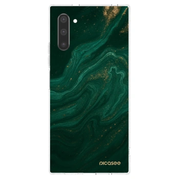 Picasee silikonowe przeźroczyste etui na Samsung Galaxy Note 10 N970F - Green