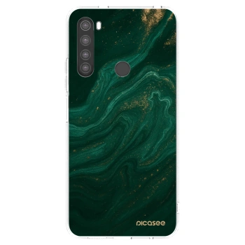 Picasee silikonowe przeźroczyste etui na Xiaomi Redmi Note 8 - Green