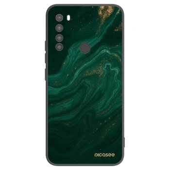 Picasee silikonowe czarne etui na Xiaomi Redmi Note 8 - Green