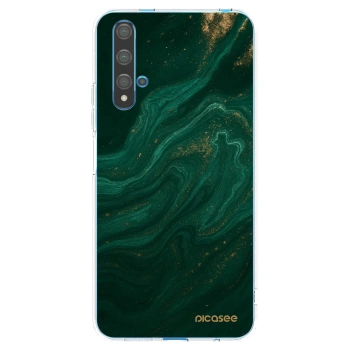 Picasee silikonowe przeźroczyste etui na Huawei Nova 5T - Green