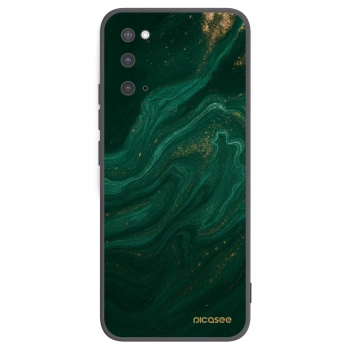 Picasee silikonowe czarne etui na Samsung Galaxy S20 G980F - Green