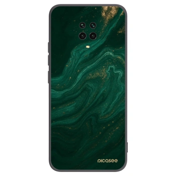 Picasee silikonowe czarne etui na Xiaomi Redmi Note 9 Pro - Green