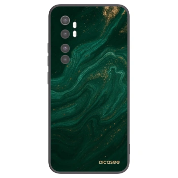 Picasee silikonowe czarne etui na Xiaomi Mi Note 10 Lite - Green