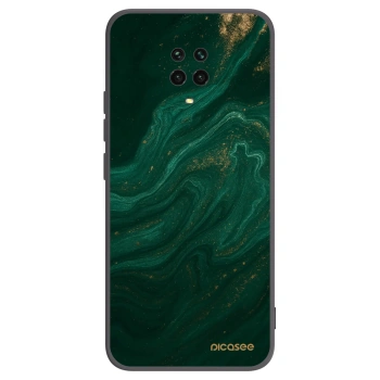 Picasee silikonowe czarne etui na Xiaomi Redmi Note 9S - Green