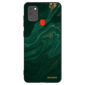 Picasee silikonowe czarne etui na Samsung Galaxy A21s - Green
