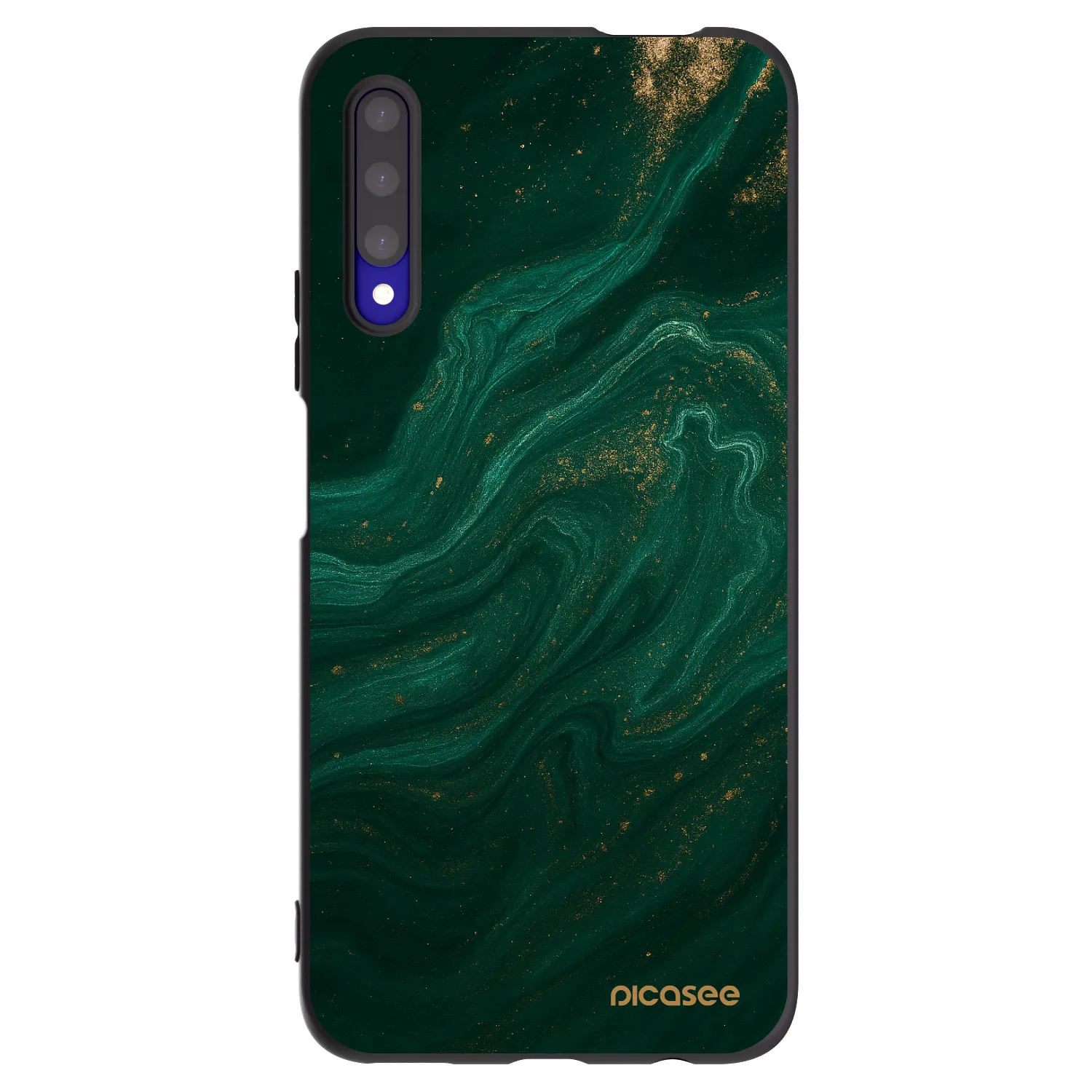 Picasee silikonowe czarne etui na Honor 9X Pro - Green