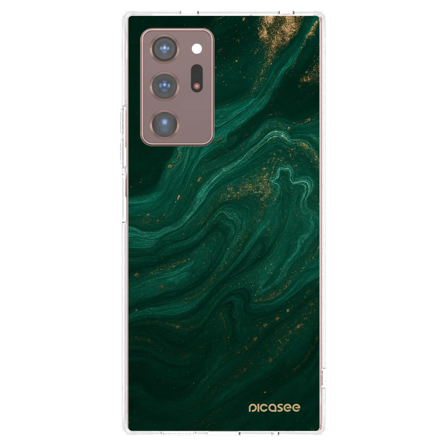 Picasee silikonowe przeźroczyste etui na Samsung Galaxy Note 20 Ultra - Green