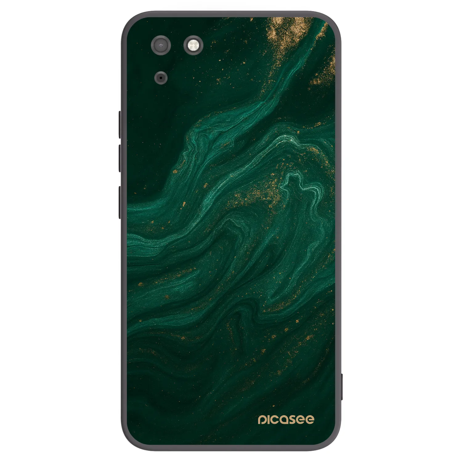 Picasee silikonowe czarne etui na Huawei Y5P - Green