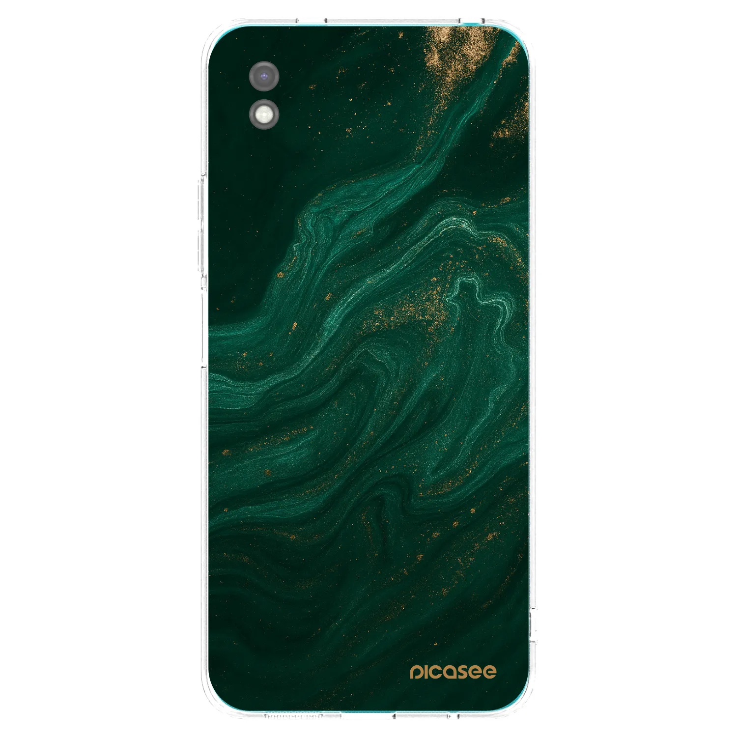 Picasee silikonowe czarne etui na Xiaomi Redmi 9A - Green