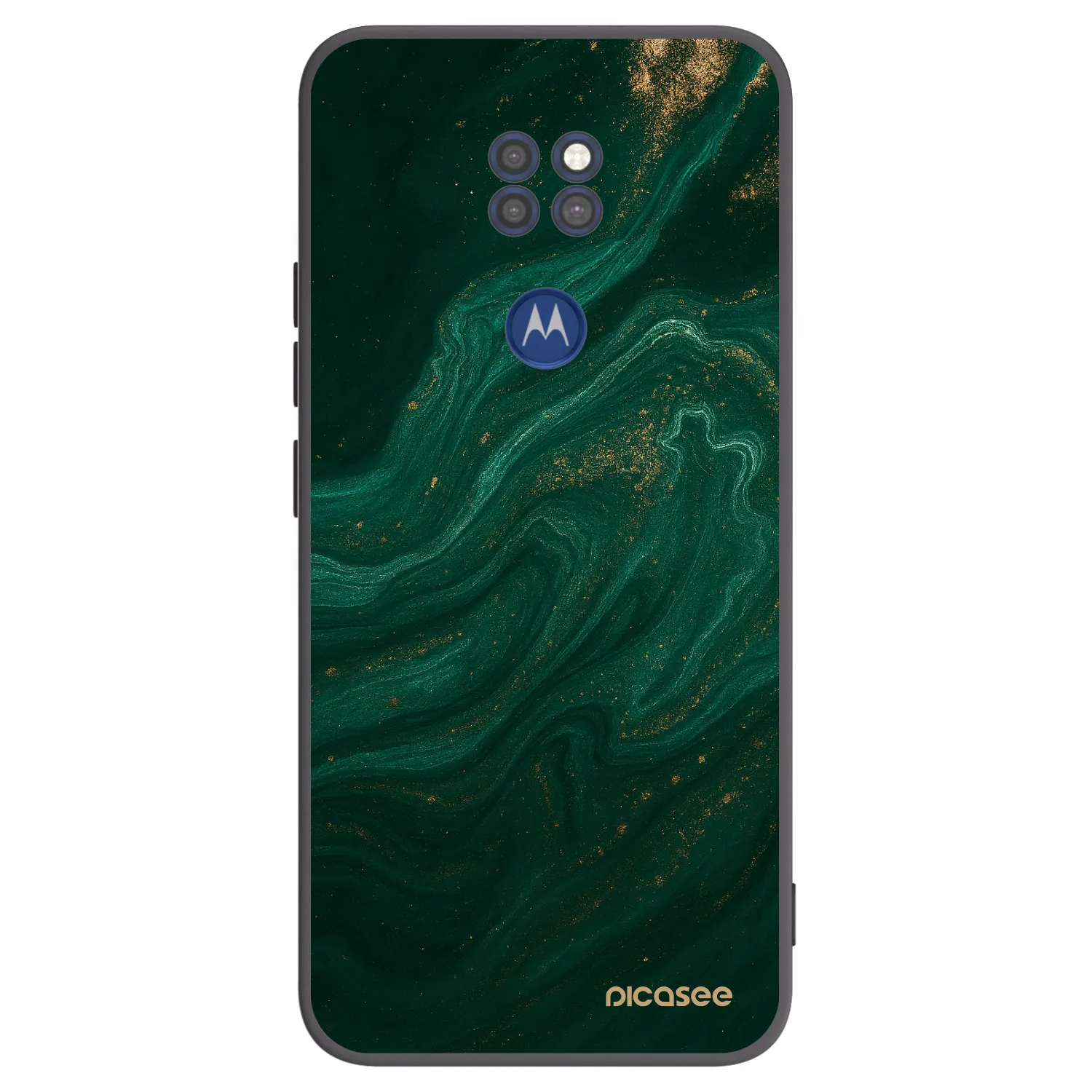 Picasee silikonowe czarne etui na Motorola Moto G9 Play - Green