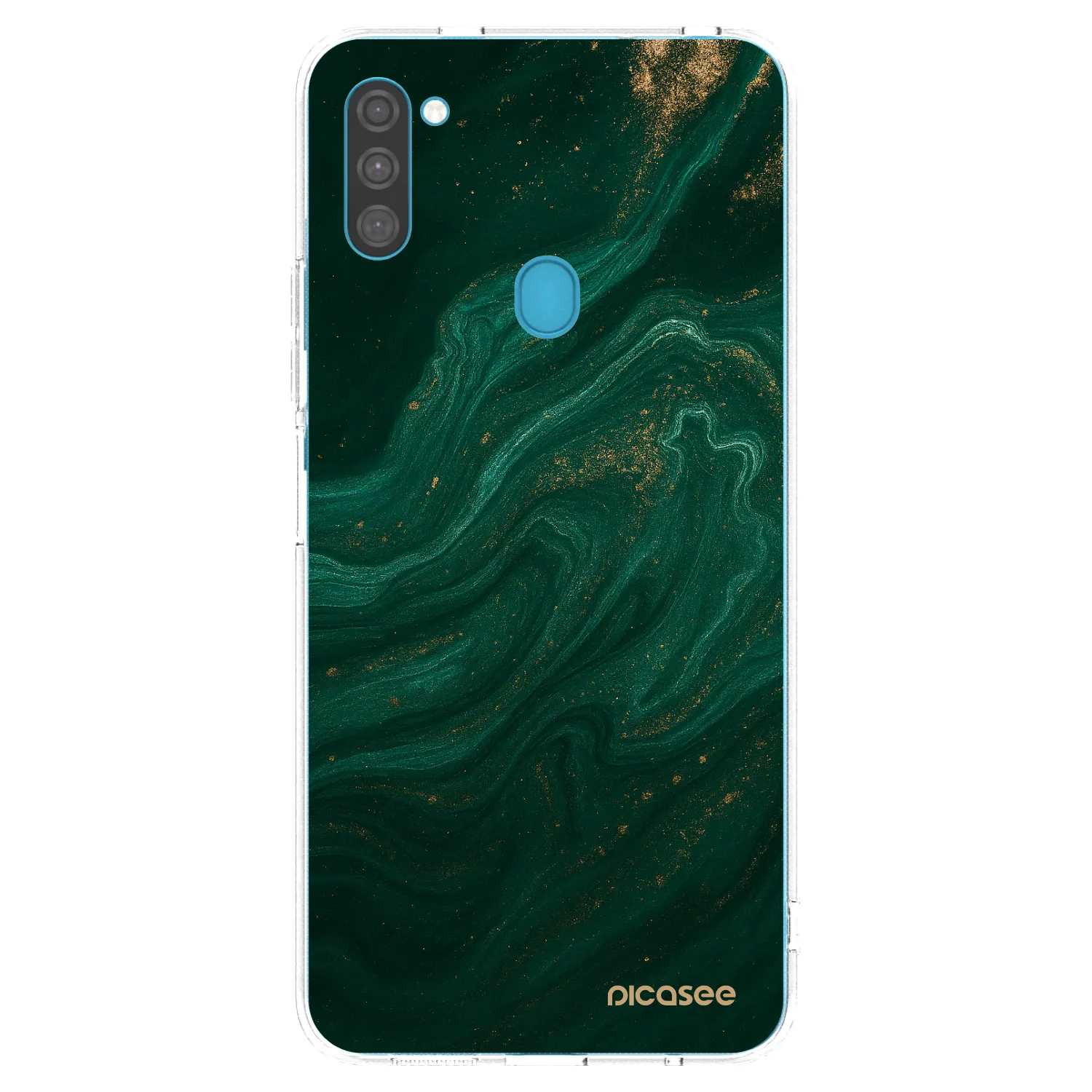 Picasee silikonowe przeźroczyste etui na Samsung Galaxy M11 - Green