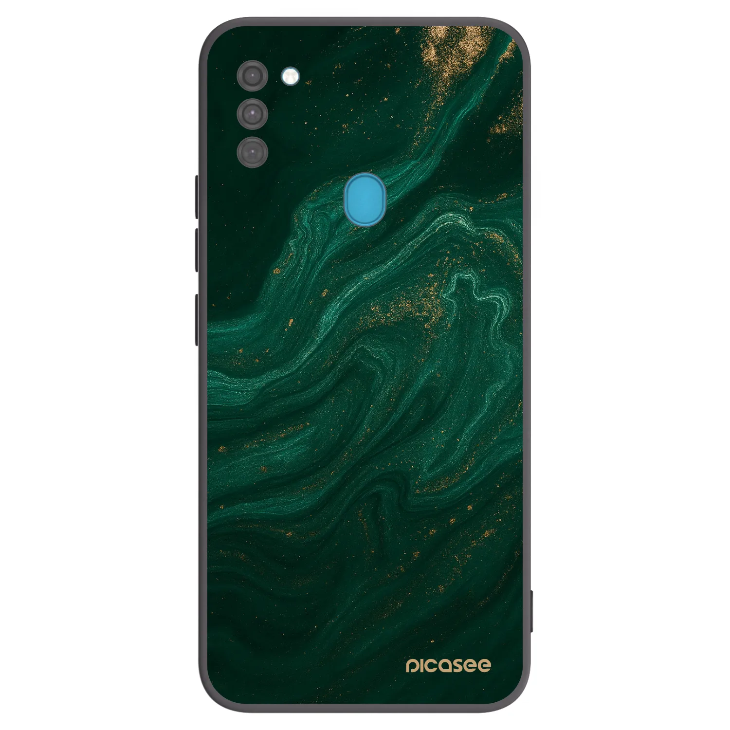 Picasee silikonowe czarne etui na Samsung Galaxy M11 - Green