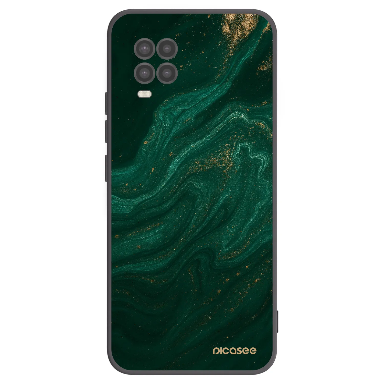 Picasee silikonowe czarne etui na Xiaomi Mi 10 Lite - Green