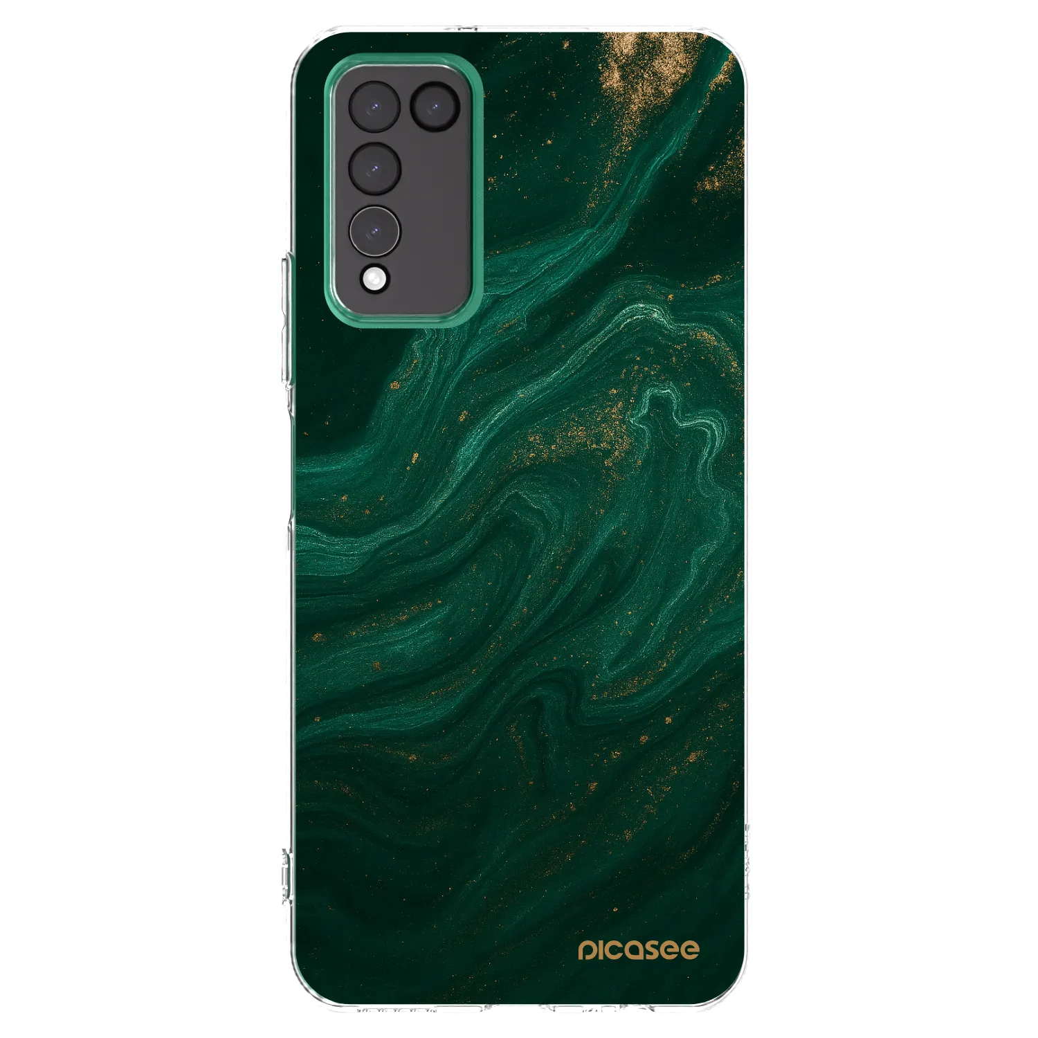 Picasee silikonowe przeźroczyste etui na Honor 10X Lite - Green
