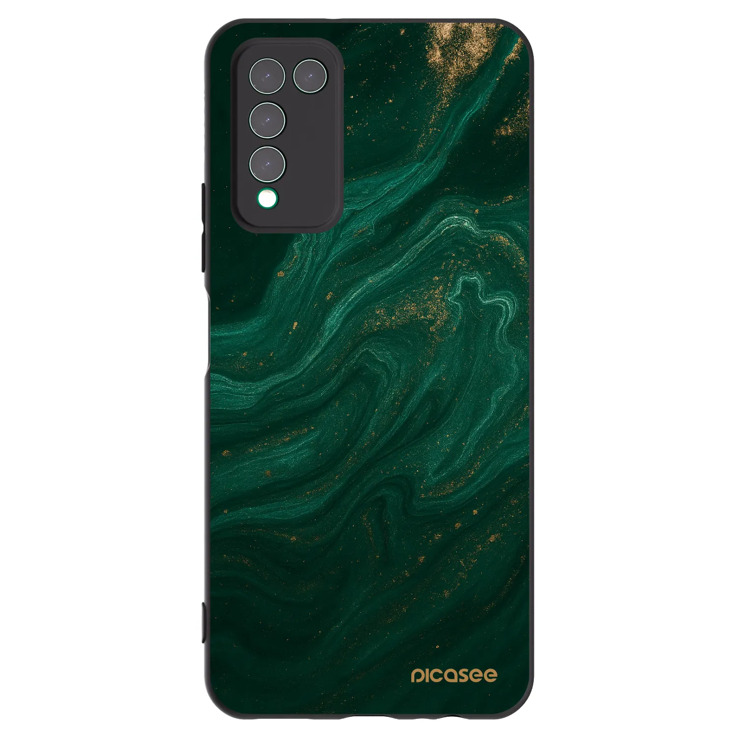 Picasee silikonowe czarne etui na Honor 10X Lite - Green