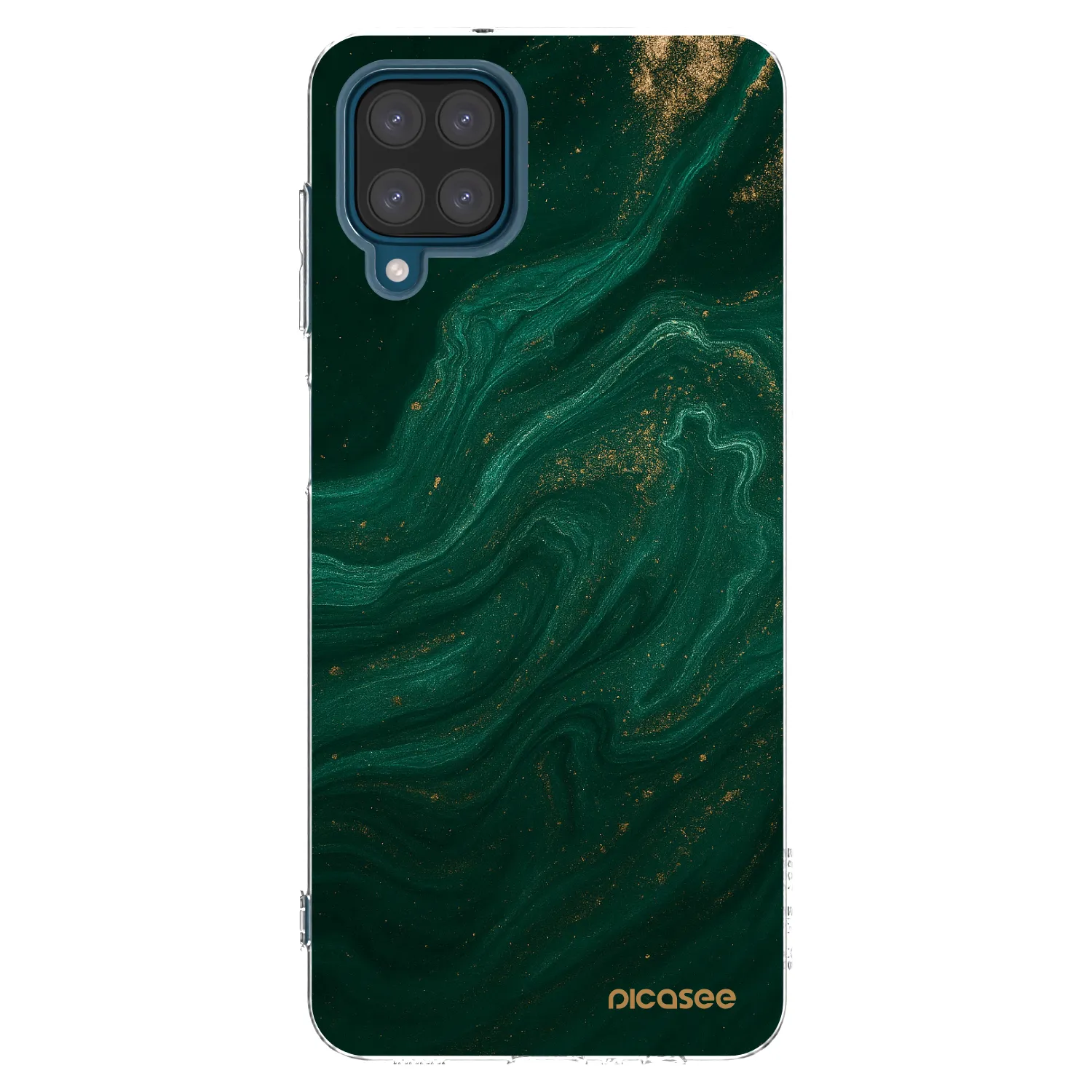 Picasee silikonowe przeźroczyste etui na Samsung Galaxy A12 A125F - Green