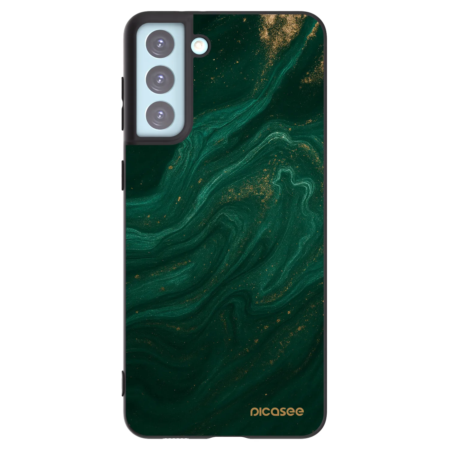 Picasee silikonowe czarne etui na Samsung Galaxy S21+ 5G G996F - Green