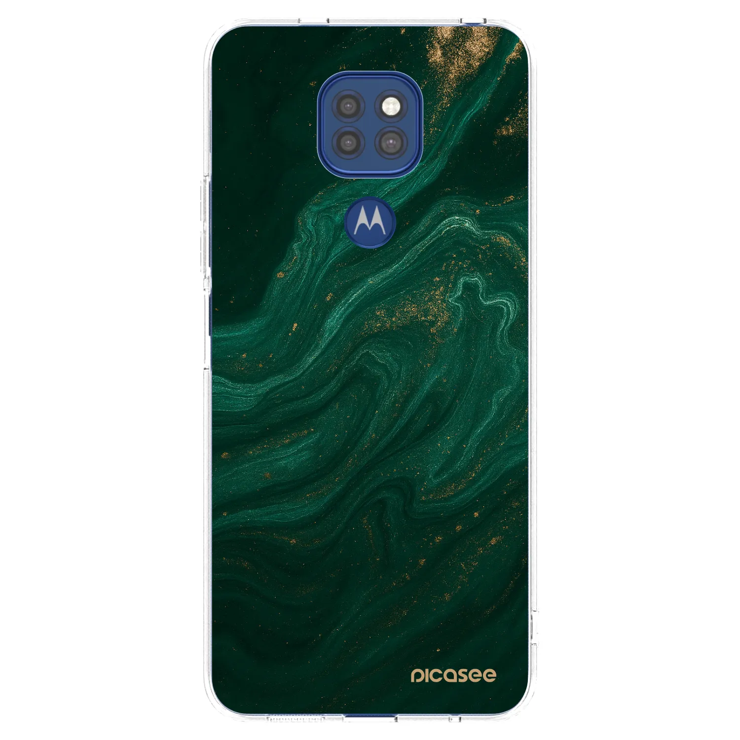 Picasee silikonowe przeźroczyste etui na Motorola Moto G9 Play - Green