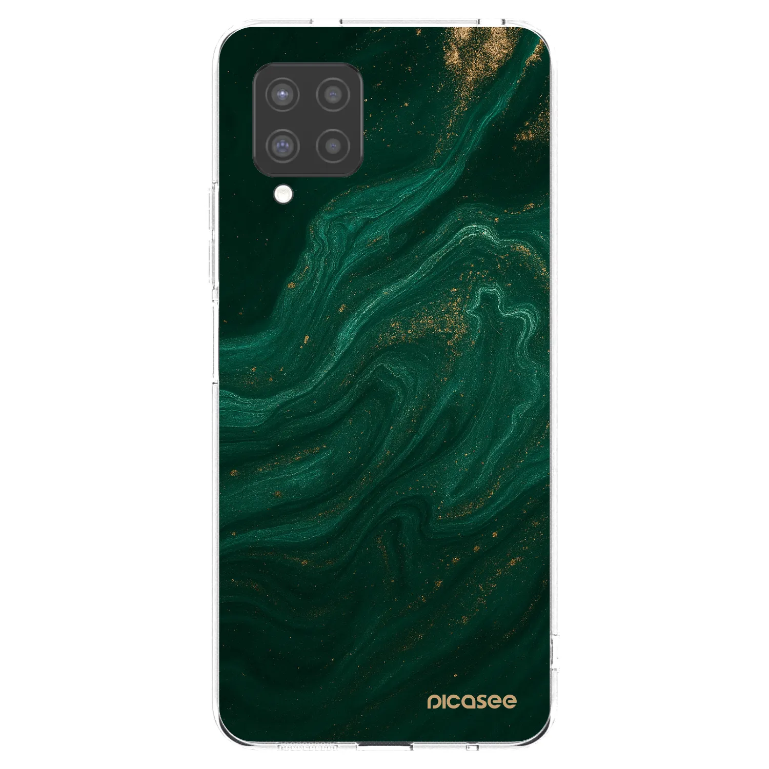 Picasee silikonowe przeźroczyste etui na Samsung Galaxy A42 A426B - Green