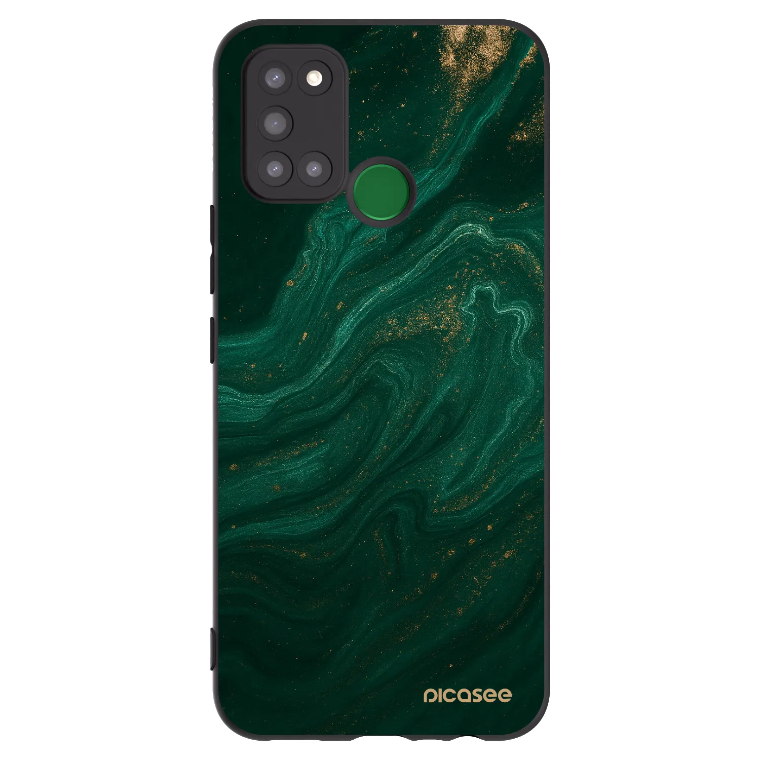 Picasee silikonowe czarne etui na Realme 7i - Green