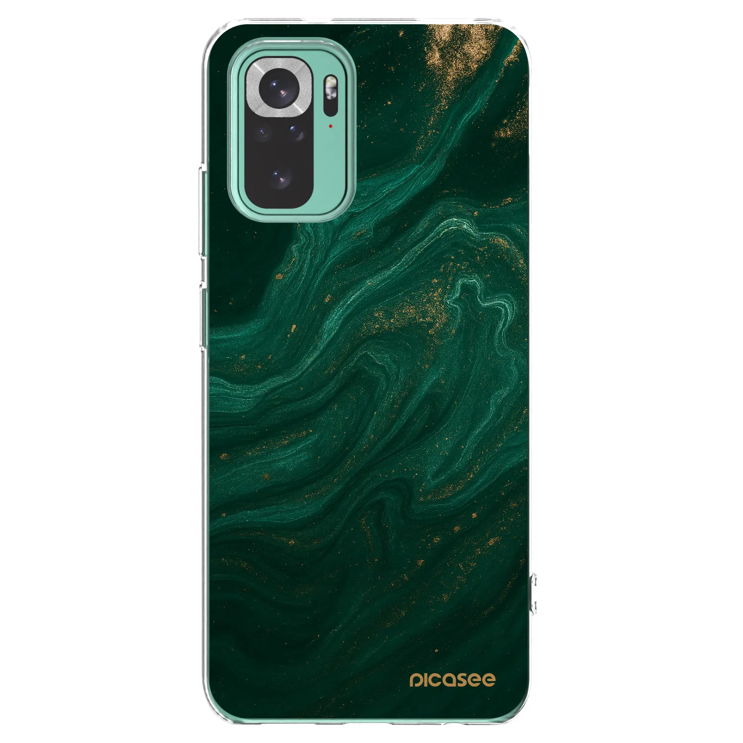 Picasee silikonowe przeźroczyste etui na Xiaomi Redmi Note 10 Pro - Green