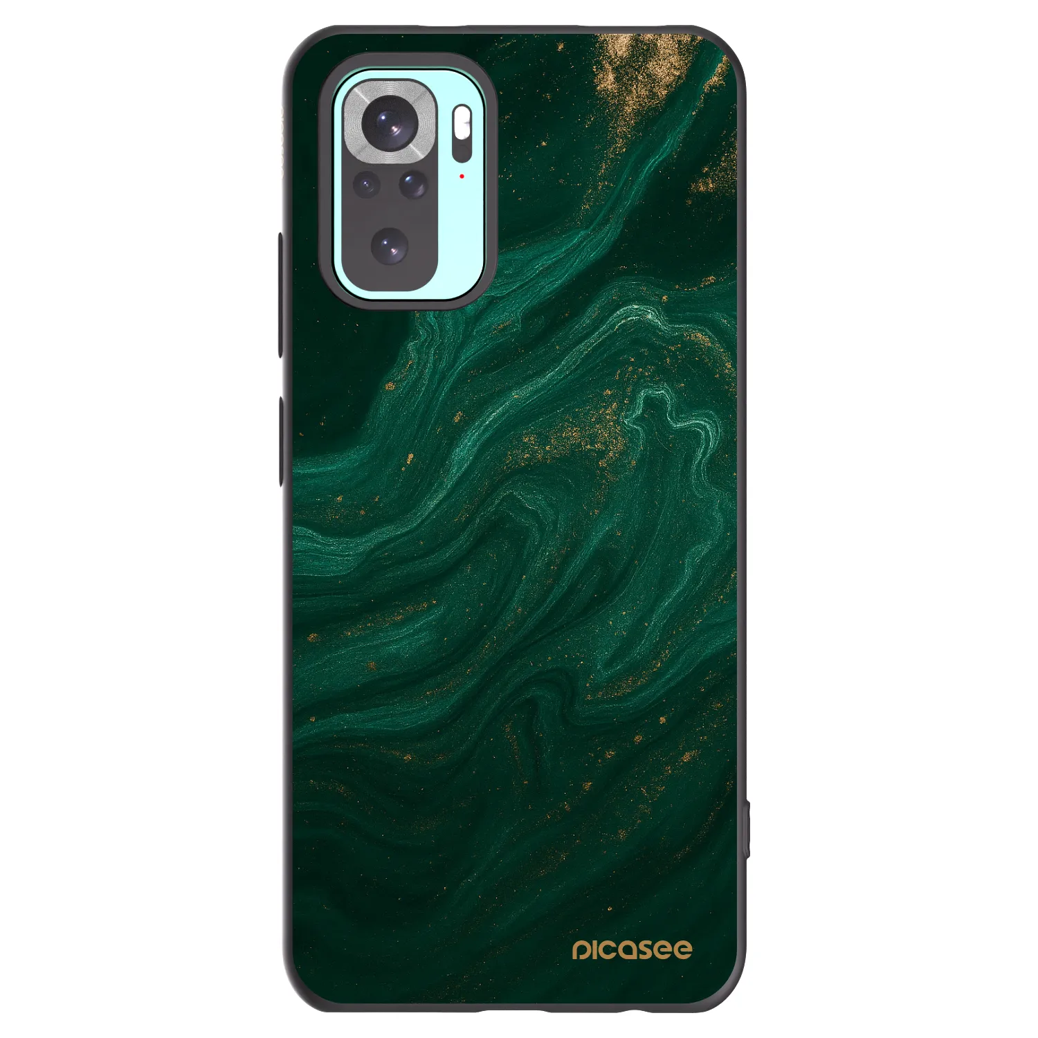 Picasee silikonowe czarne etui na Xiaomi Redmi Note 10 Pro - Green