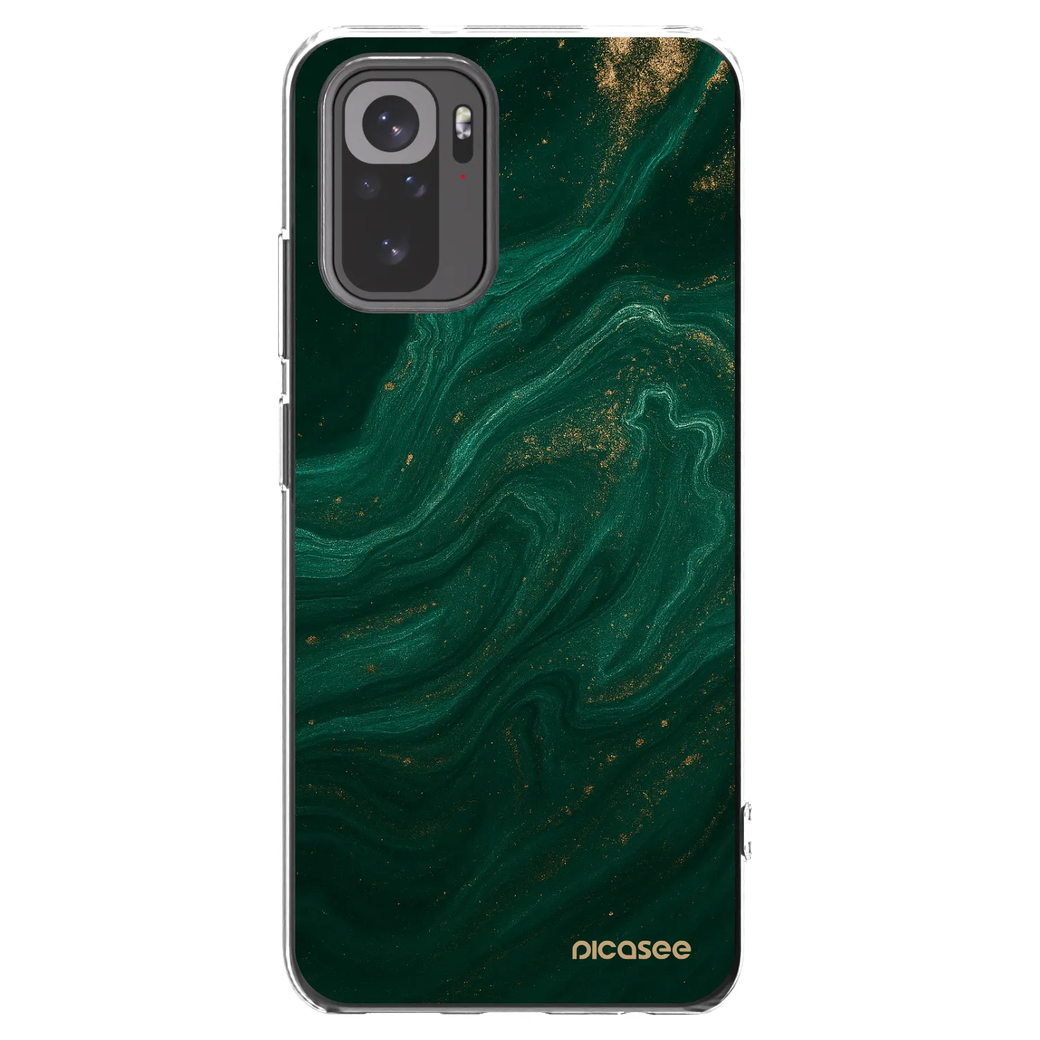 Picasee silikonowe przeźroczyste etui na Xiaomi Redmi Note 10S - Green