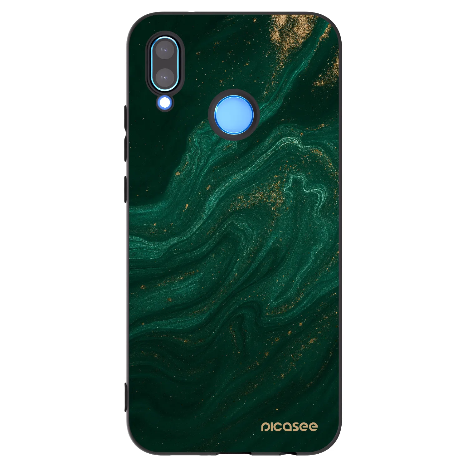 Picasee silikonowe czarne etui na Huawei P20 Lite - Green