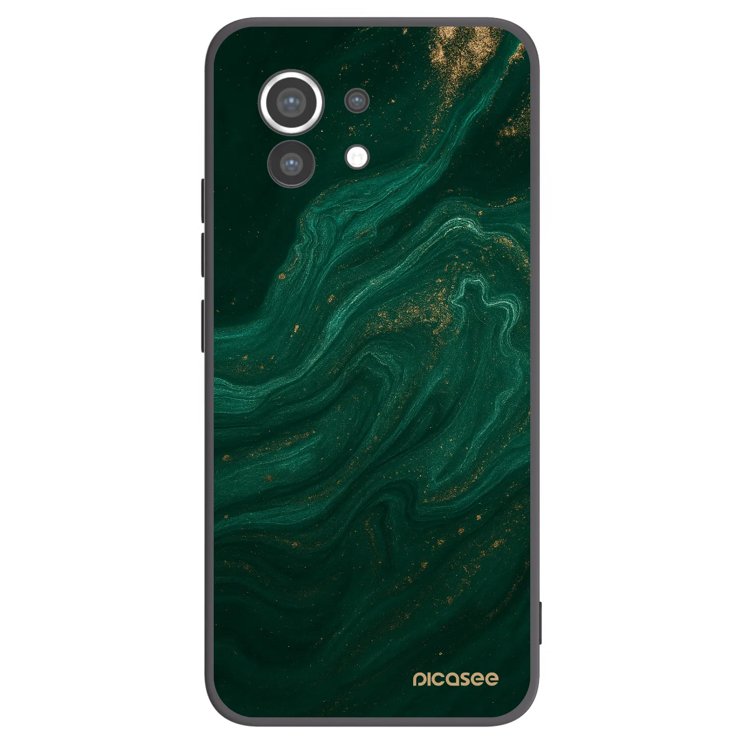 Picasee silikonowe czarne etui na Xiaomi Mi 11 - Green