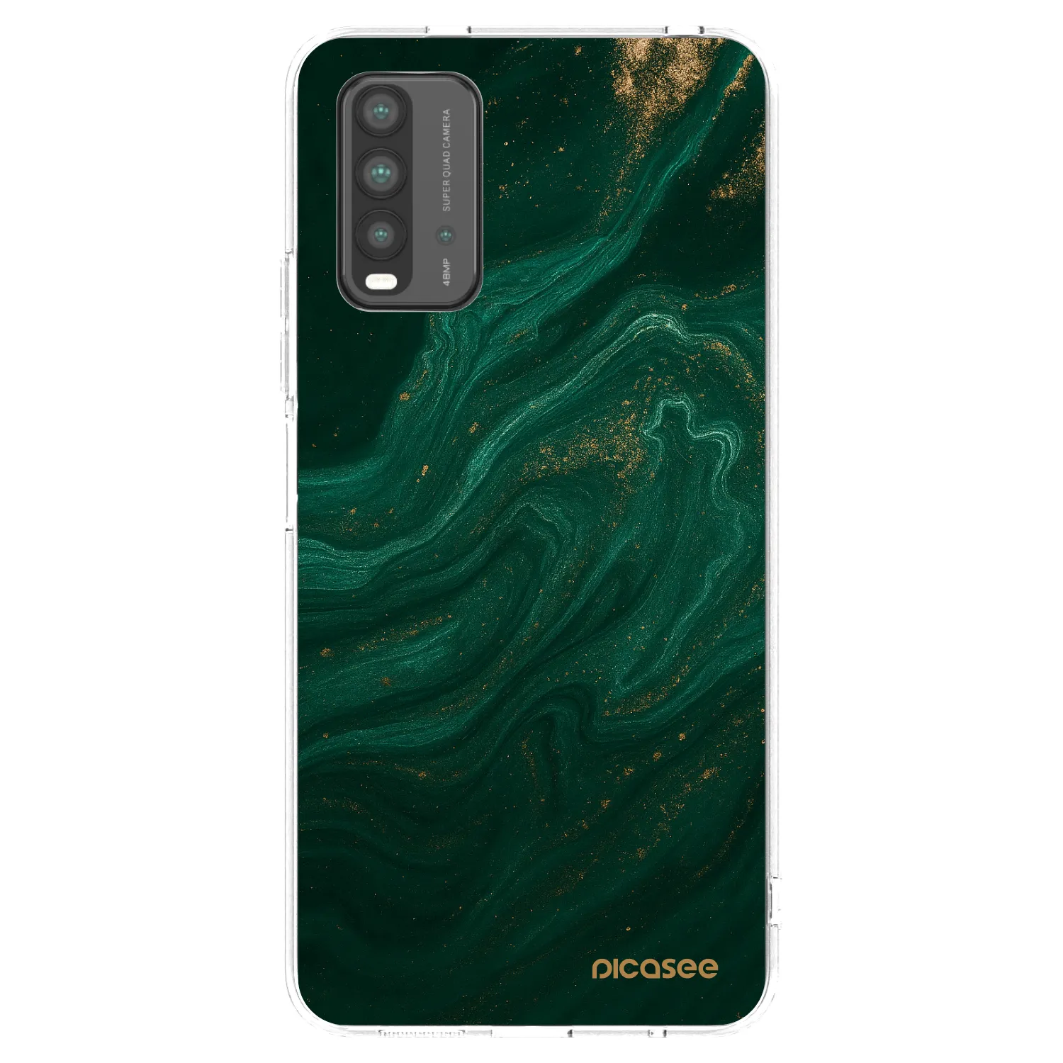 Picasee silikonowe czarne etui na Xiaomi Redmi 9T - Green
