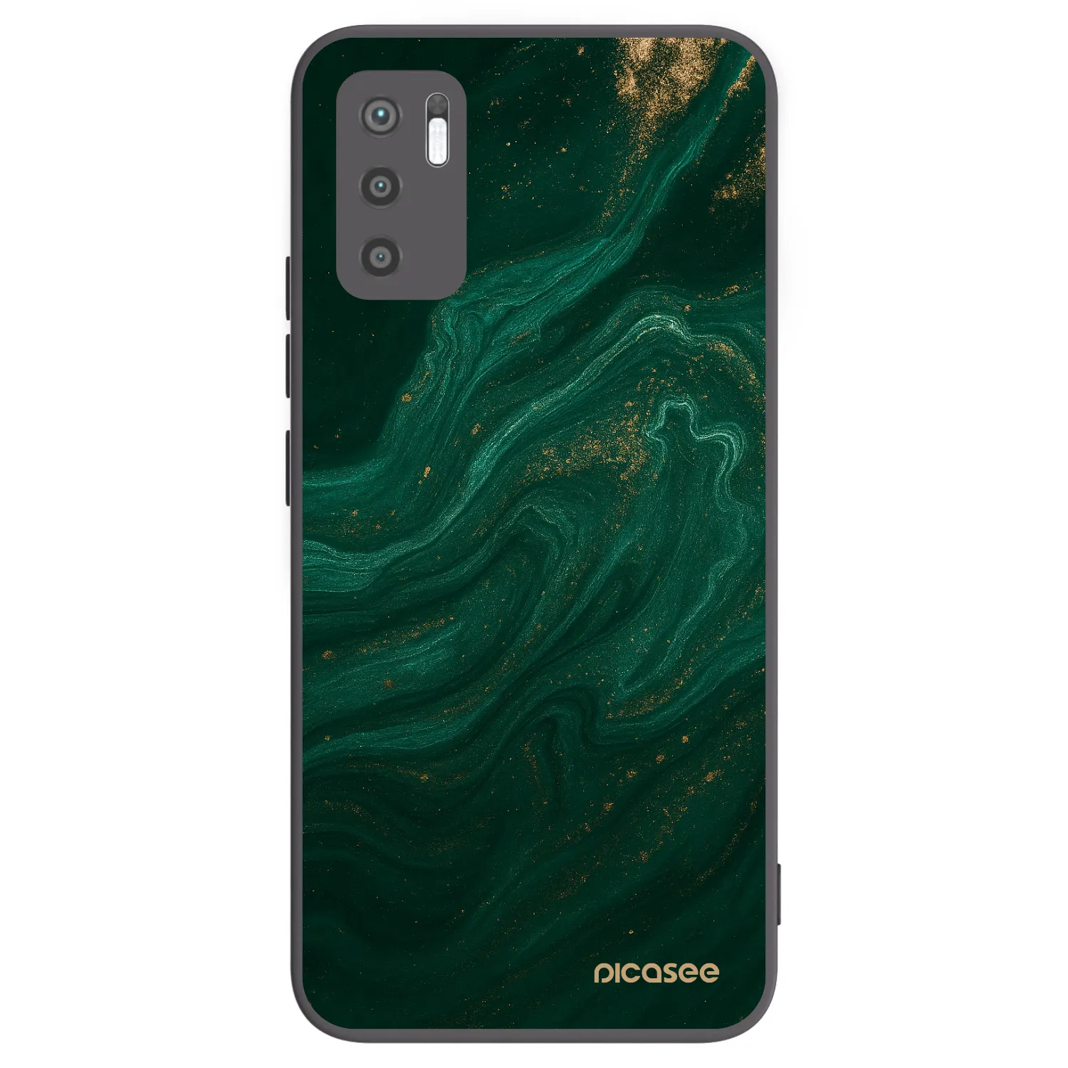 Picasee silikonowe czarne etui na Xiaomi Redmi Note 10 5G - Green