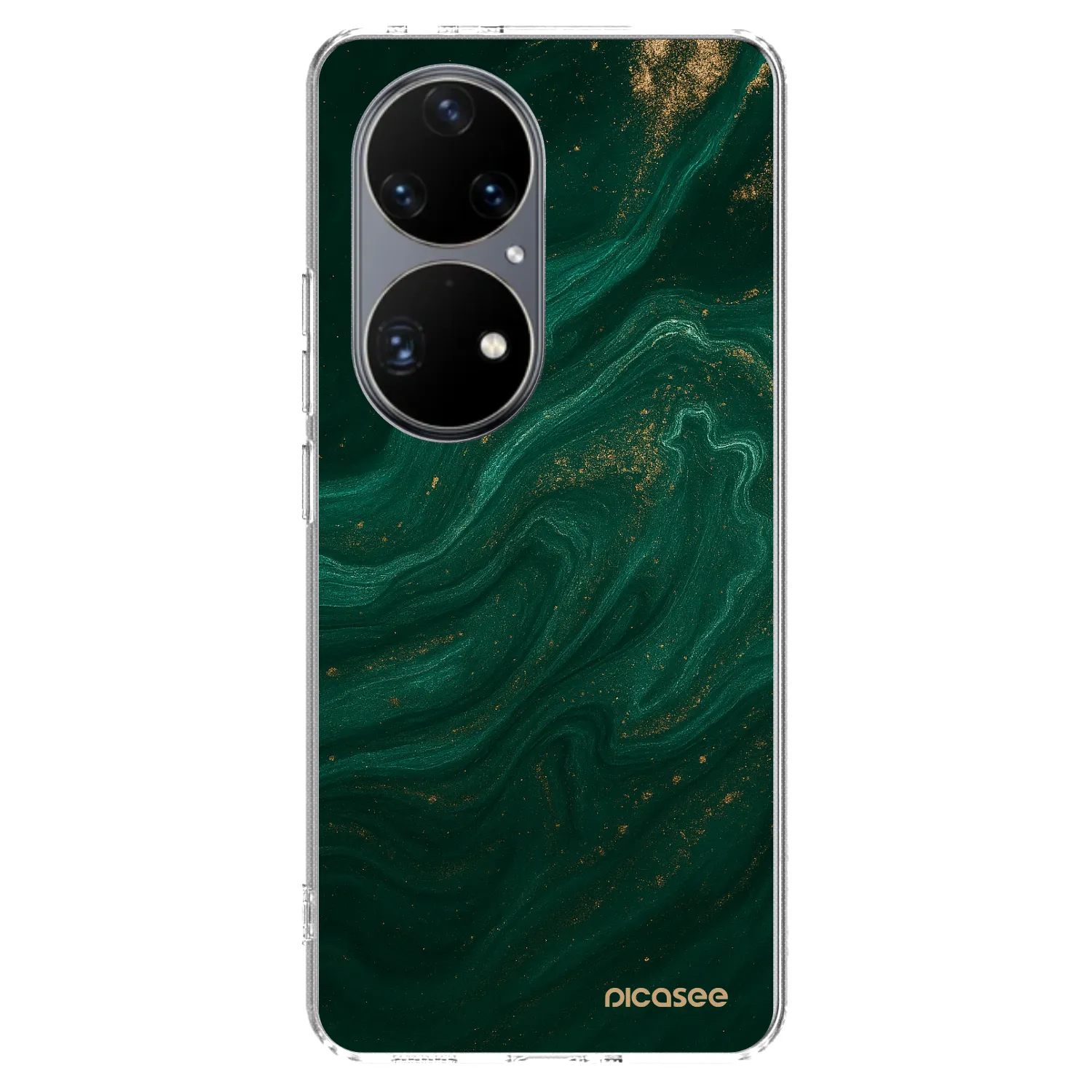 Picasee silikonowe przeźroczyste etui na Huawei P50 - Green