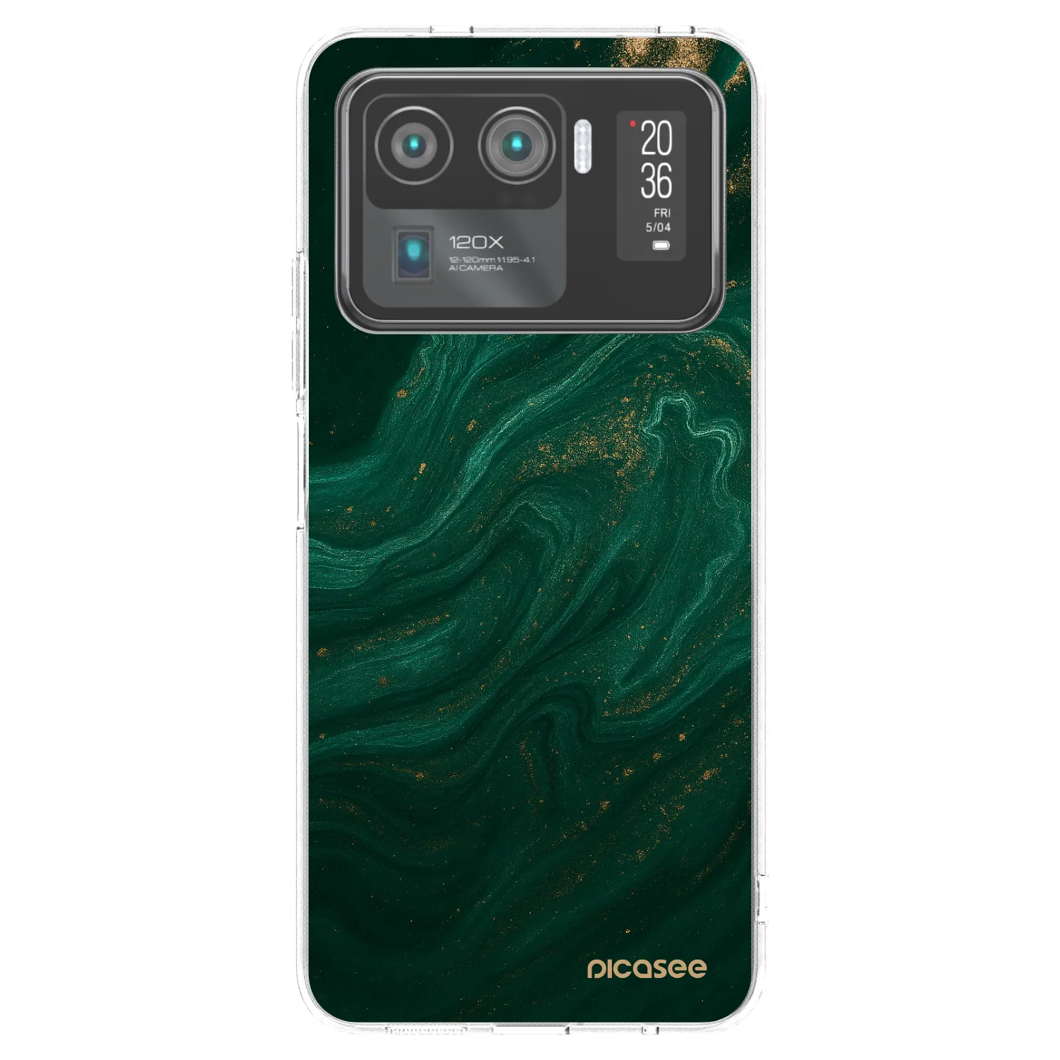 Picasee silikonowe przeźroczyste etui na Xiaomi Mi 11 Ultra - Green