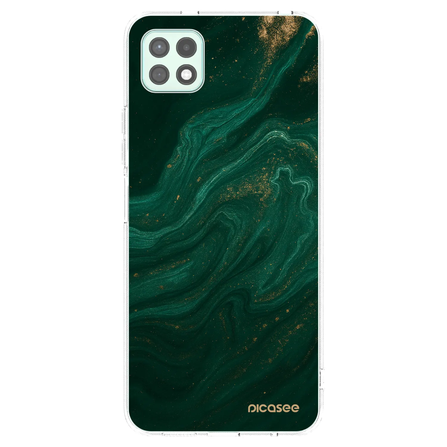 Picasee silikonowe przeźroczyste etui na Samsung Galaxy A22 A226B 5G - Green