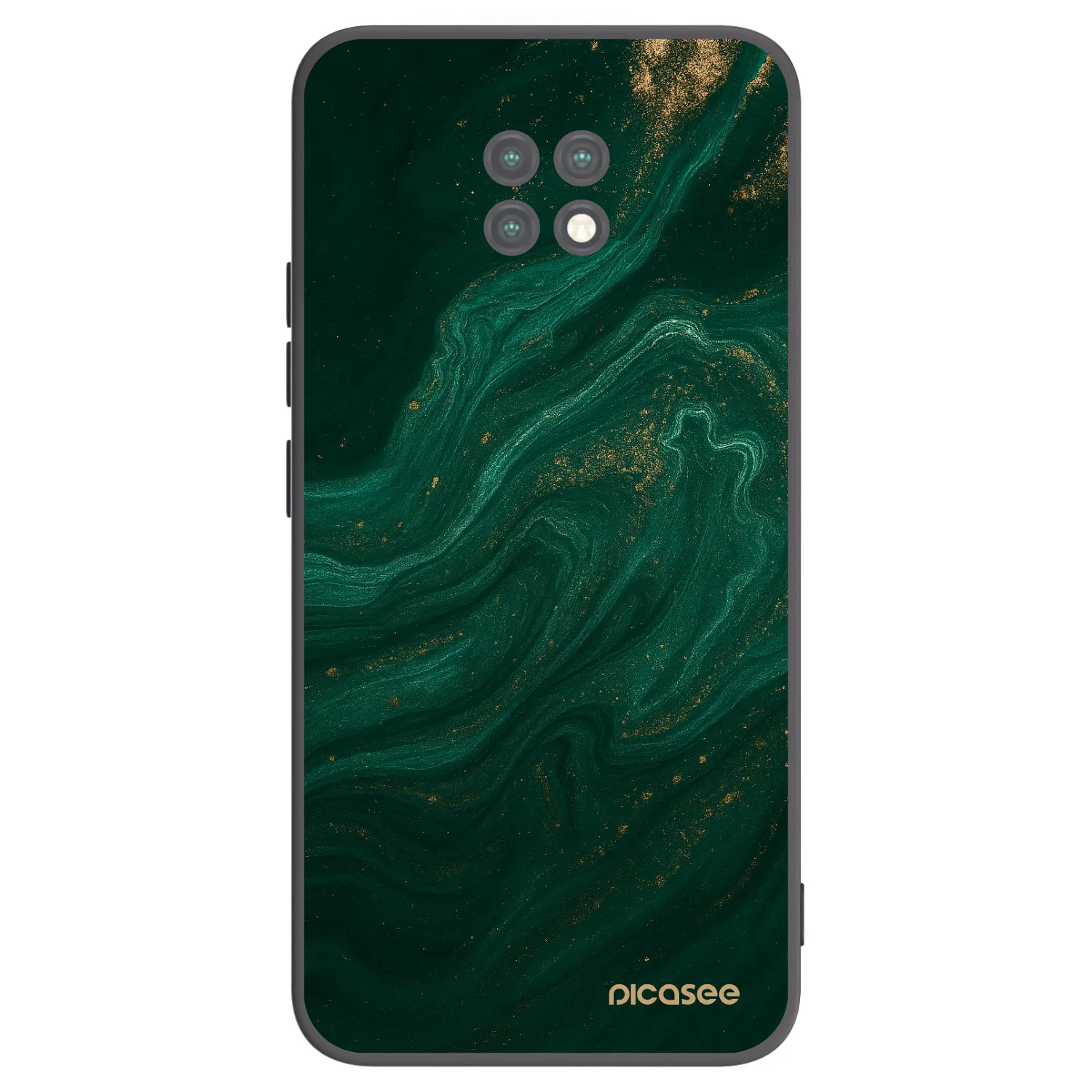 Picasee silikonowe czarne etui na Xiaomi Redmi Note 9T - Green