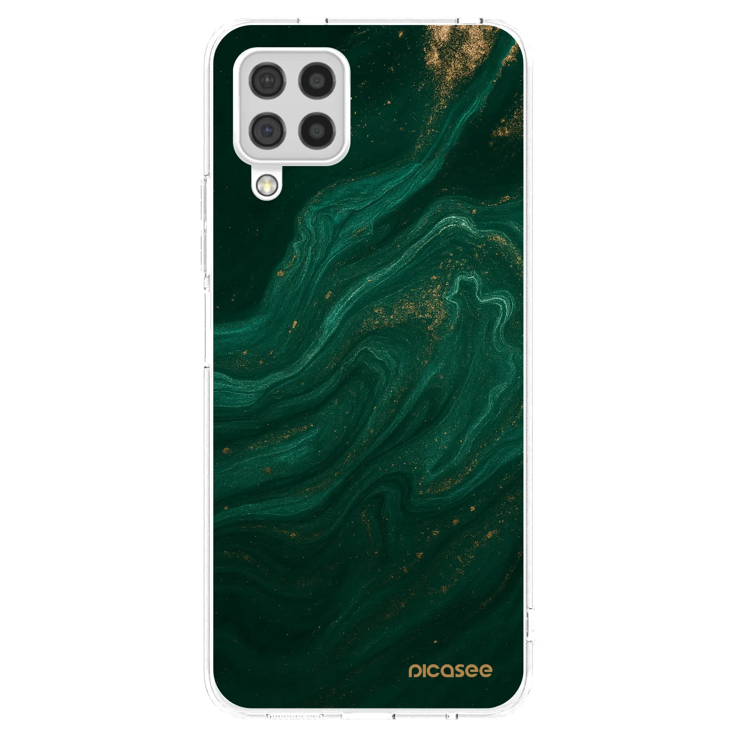Picasee silikonowe przeźroczyste etui na Samsung Galaxy A22 A225F 4G - Green