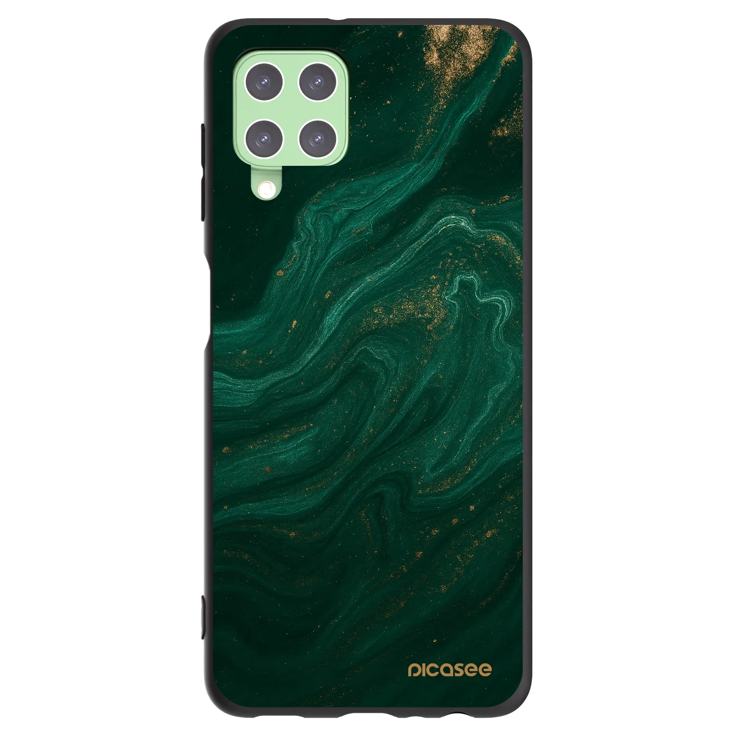 Picasee silikonowe czarne etui na Samsung Galaxy A22 A225F 4G - Green