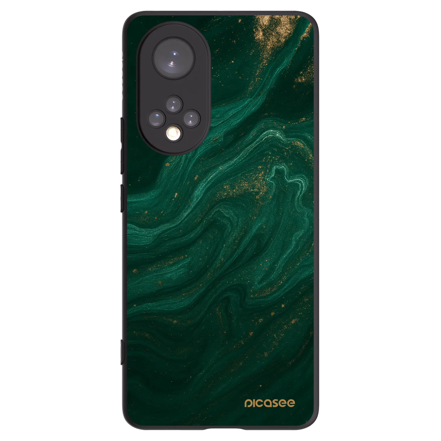 Picasee silikonowe czarne etui na Honor 50 5G - Green