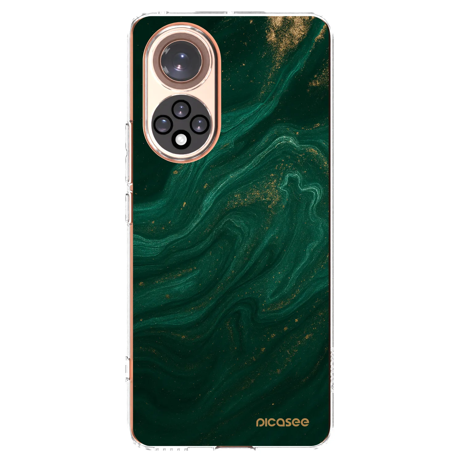 Picasee silikonowe przeźroczyste etui na Honor 50 5G - Green