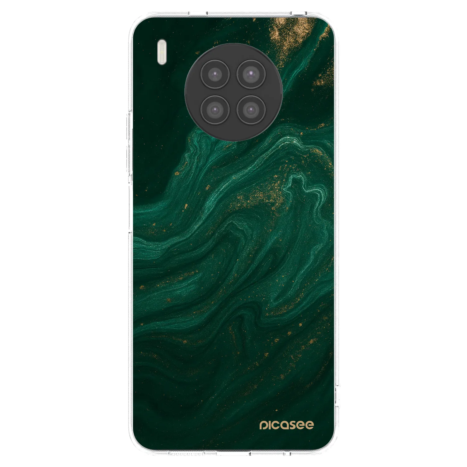 Picasee silikonowe przeźroczyste etui na Huawei Nova 8i - Green