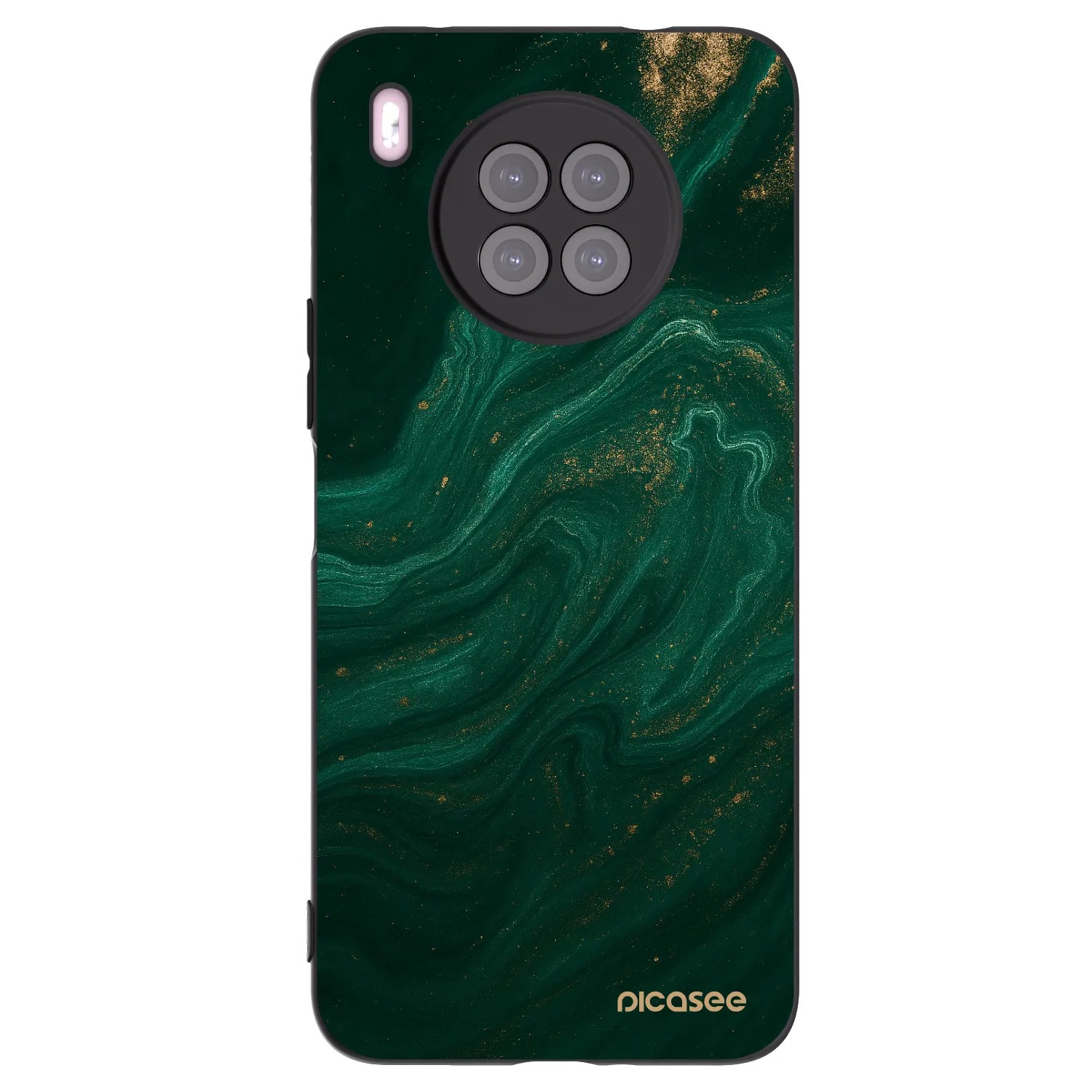 Picasee silikonowe czarne etui na Huawei Nova 8i - Green