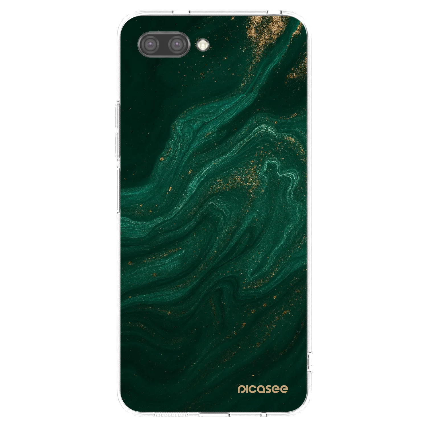 Picasee silikonowe przeźroczyste etui na Honor 10 - Green