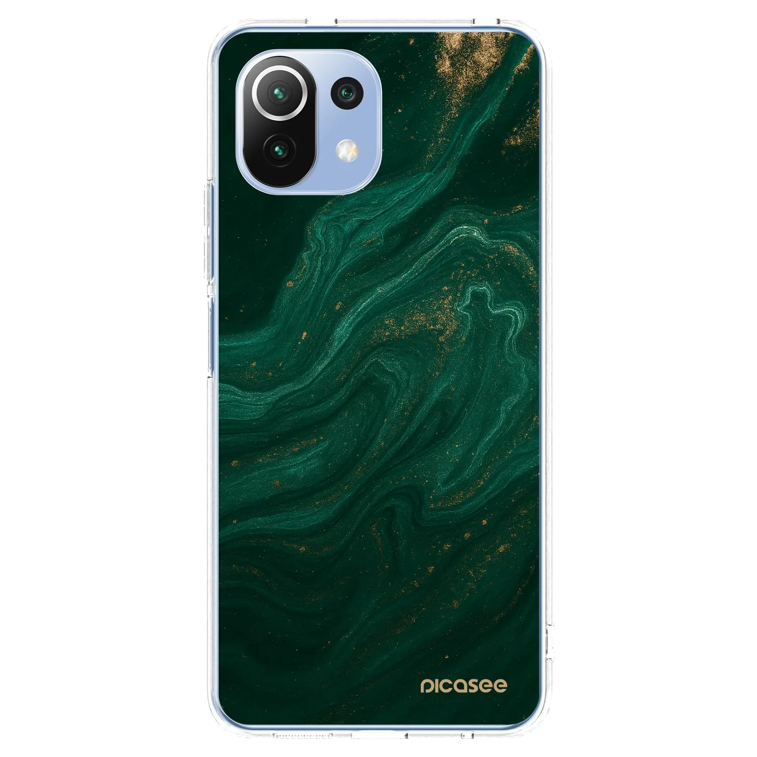 Picasee silikonowe przeźroczyste etui na Xiaomi 11 Lite 5G NE - Green